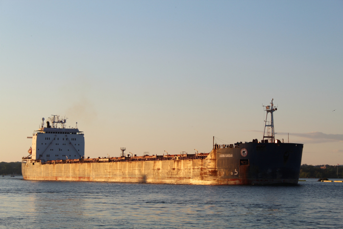 Algoma Guardian on the St. Marys River, June 27, 2020. Photo by Daniel Lindner